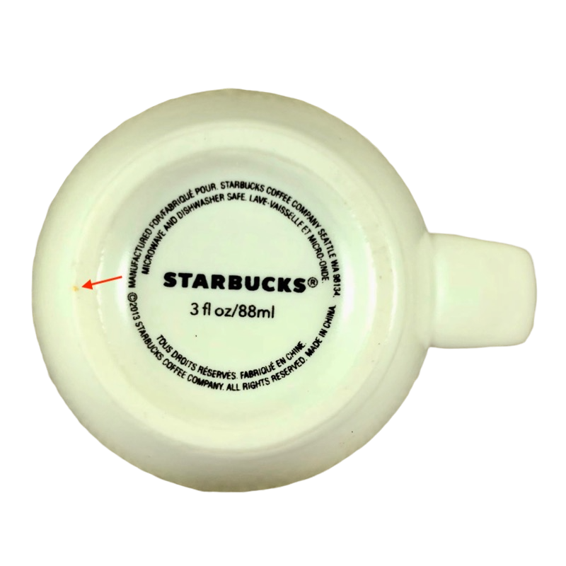 Every Sip Has A Sweet Ending White Demitasse Etched 3oz Mug 2013 Starbucks