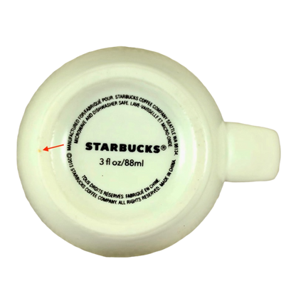Every Sip Has A Sweet Ending White Demitasse Etched 3oz Mug 2013 Starbucks