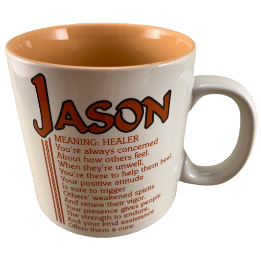 JASON Poetry Name Peach Interior Mug Papel