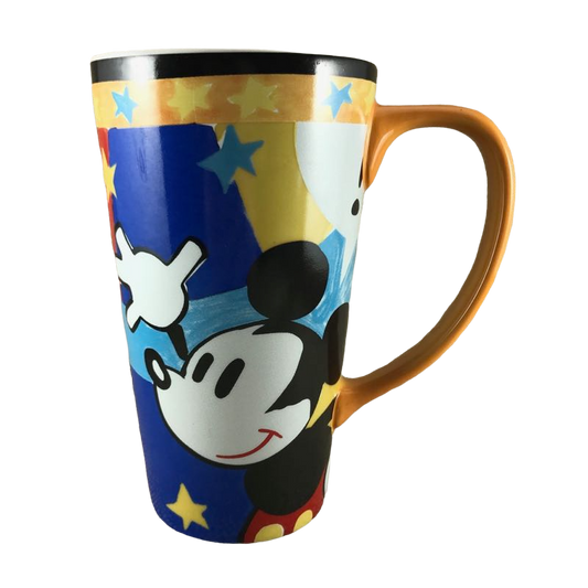 Mickey Mouse And Goofy With Stars Tall Mug Disney Store