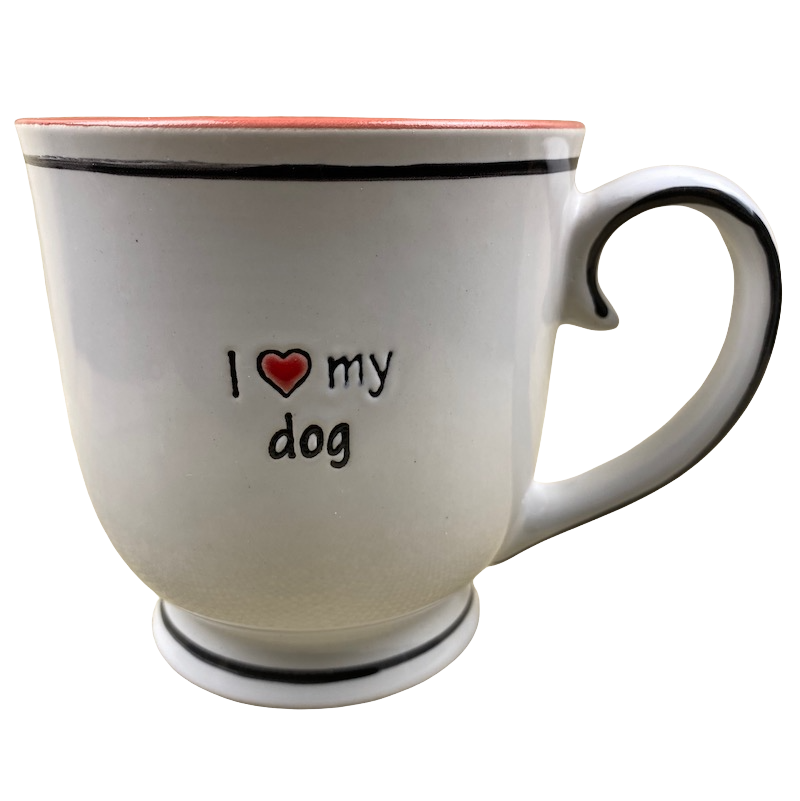 I Love My Dog Oversized Pedestal Mug Spectrum Designz