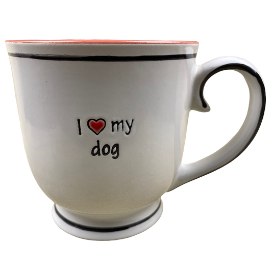 I Love My Dog Oversized Pedestal Mug Spectrum Designz