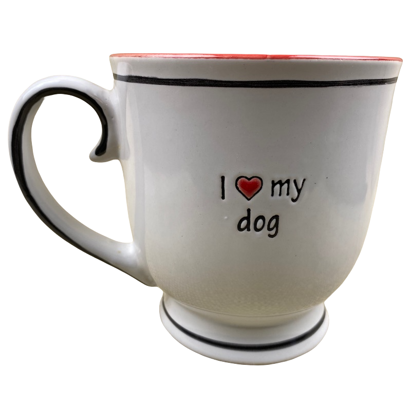 I Love My Dog Oversized Pedestal Mug Spectrum Designz Mug Barista