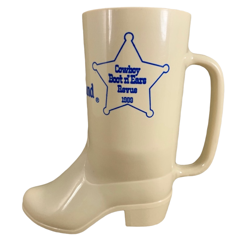 Disneyland Cowboy Boot N' Ears Revue 1989 Boot Mug Disney