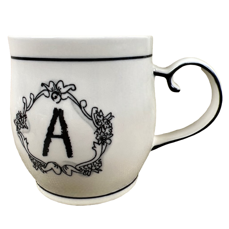 Letter "A" Monogram Initial Mug Katie Mandy