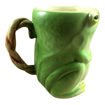 Figural Frog And Butterfly Mug With Braided Handle Sigma Tastesetter
