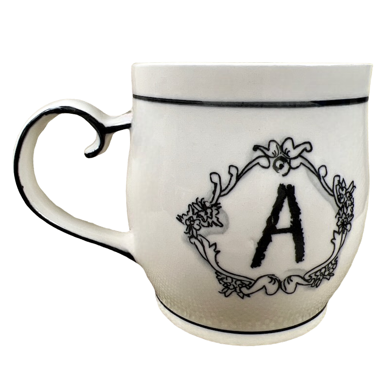 Letter "A" Monogram Initial Mug Katie Mandy