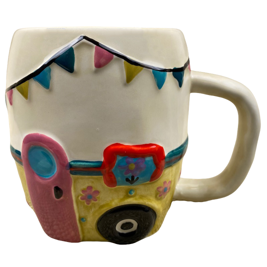 See The World Retro Camper Trailer Embossed Mug Natural Life