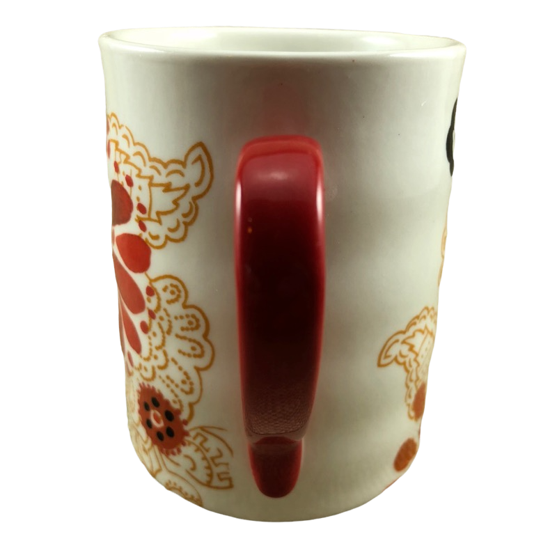 Biscuit Floral Mug Red Handle Anthropologie