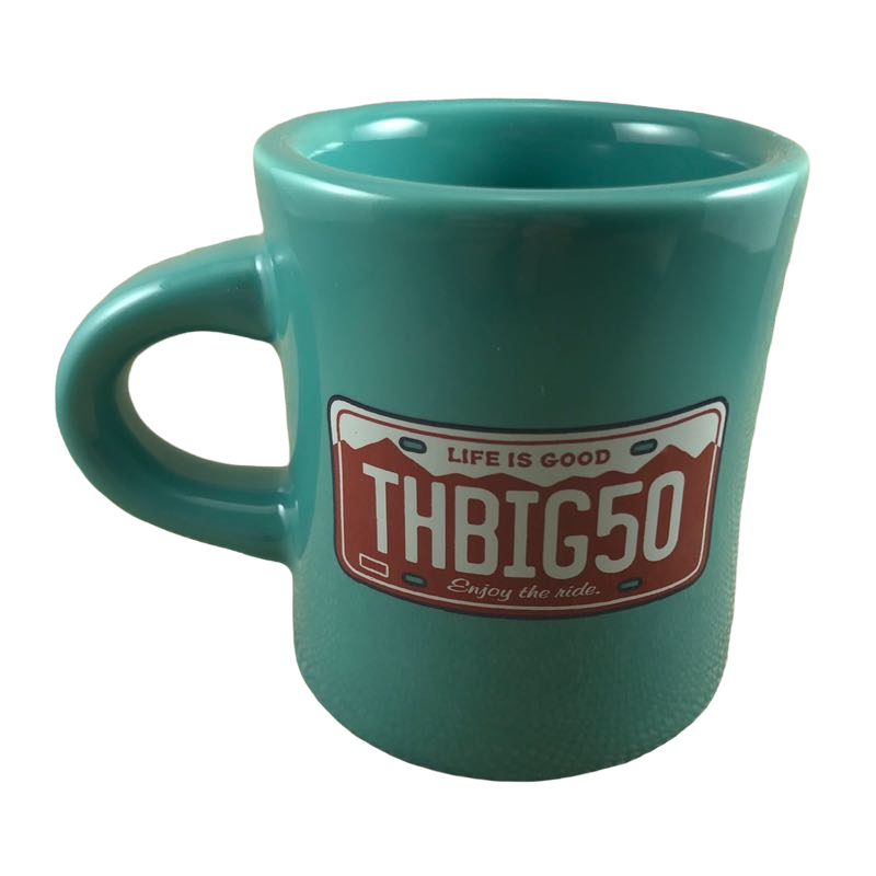 Life is Good THBIG50 License Plate Green Mug