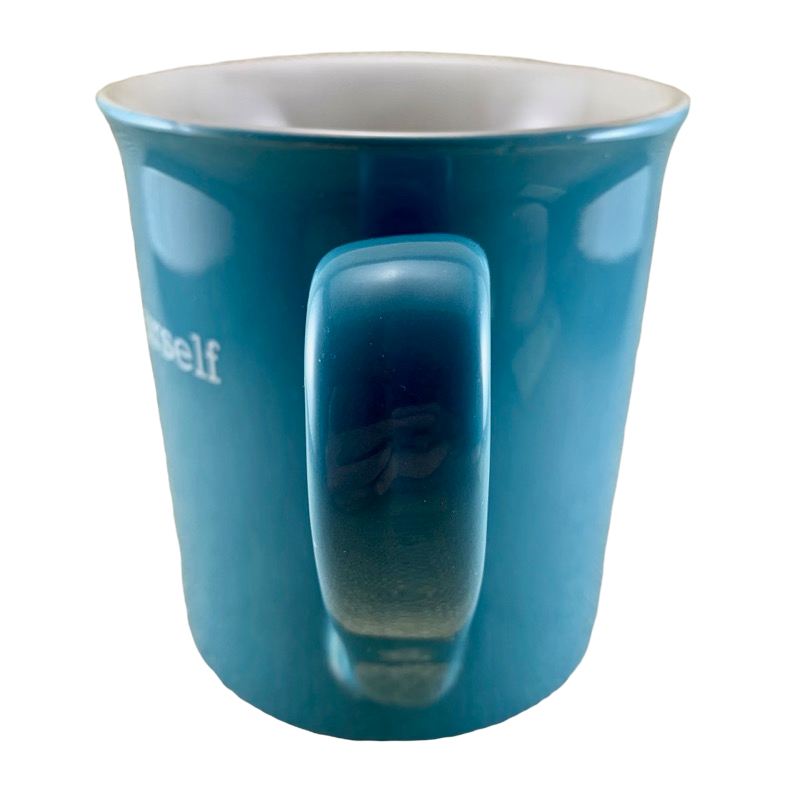 Believe In Yourself Blue Mug With White Interior And Blue Star Inside THL