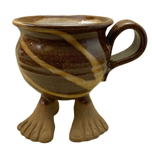 Handmade Legs & Feet Pottery Mug