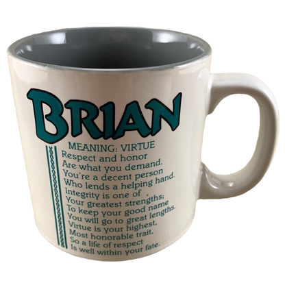 BRIAN Poetry Name Gray Interior Mug Papel