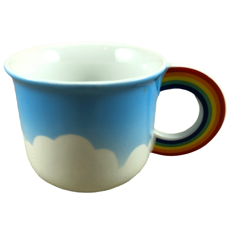 Clouds With Rainbow Handle Mug Vandor
