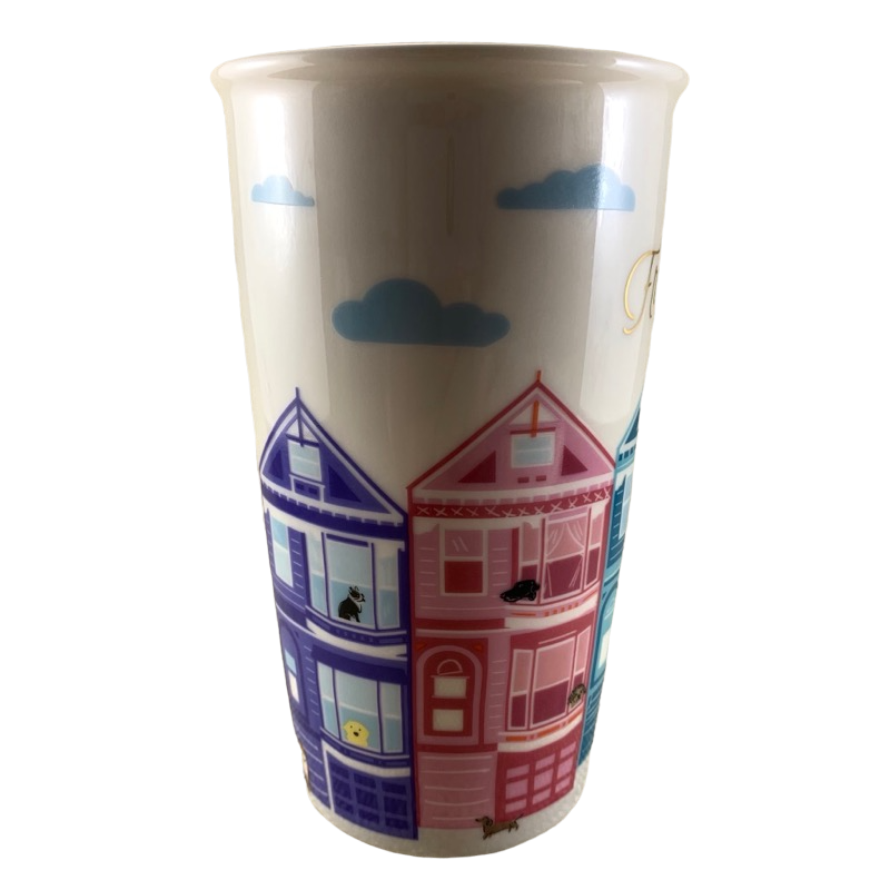 Local Collection San Francisco Row Houses And Dogs 12oz Tumbler Starbu – Mug  Barista