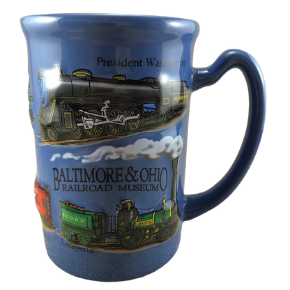 Baltimore & Ohio Railroad Museum Embossed Trains Mug
