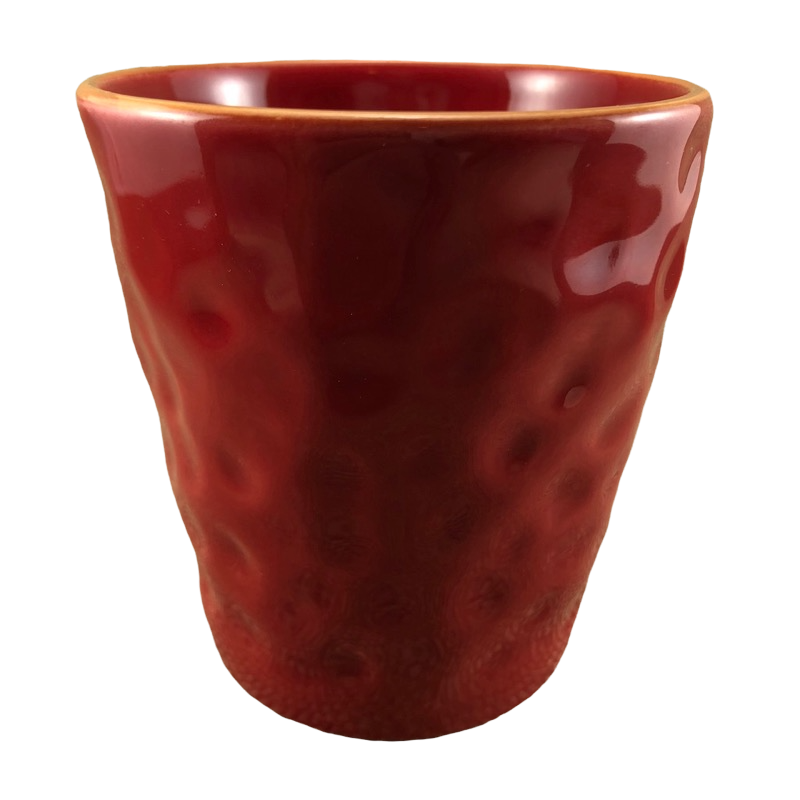 Dimpled 11oz Red Mug With Orange Trim Starbucks – Mug Barista