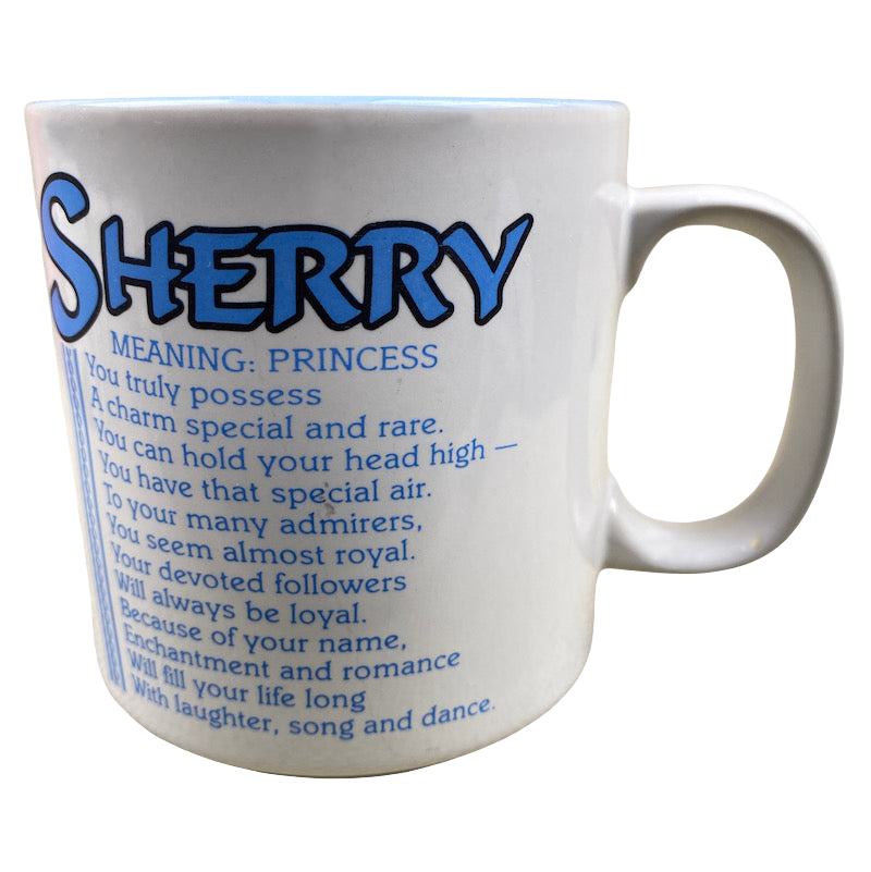 SHERRY Poetry Name Blue Interior Mug Papel