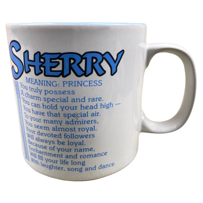 SHERRY Poetry Name Blue Interior Mug Papel