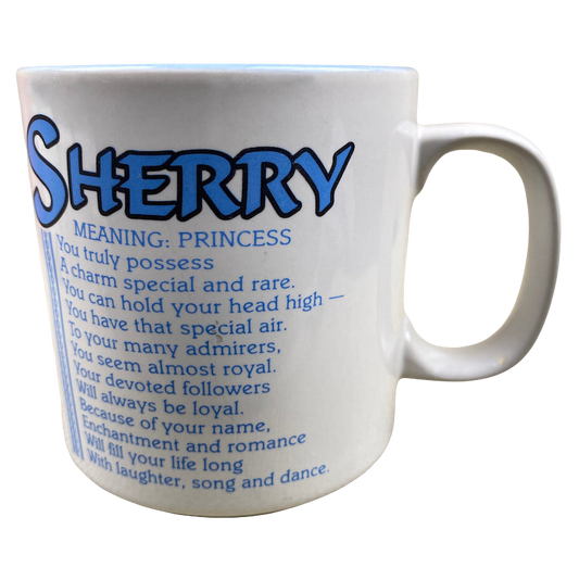 SHERRY Poetry Name Blue Interior Mug Papel