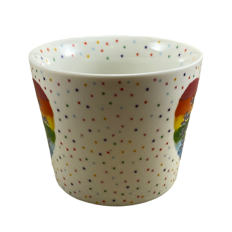 When It Rains Look For Rainbows When It's Dark Look For Stars Colorful Hearts Mug Cooksmart NEW