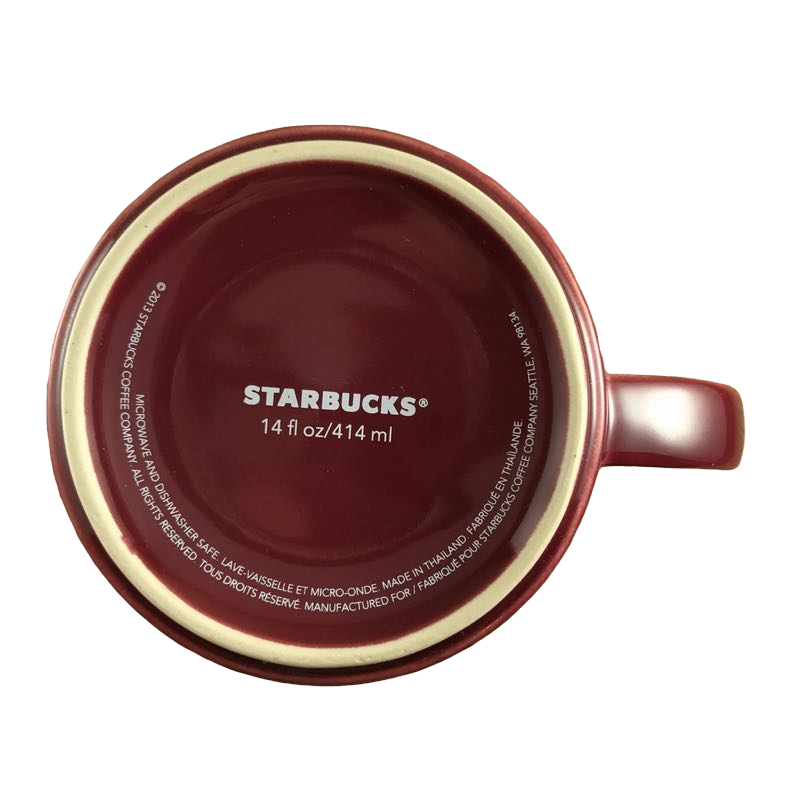 Starbucks Etched Logo Stackable Burgundy 14oz Mug Starbucks