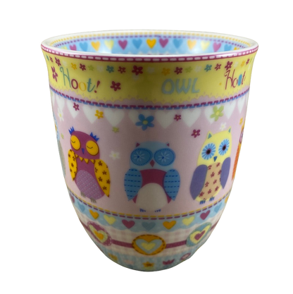 Owls Hoot Hearts Flowers Pastel Colors Mug Creative Tops LTD
