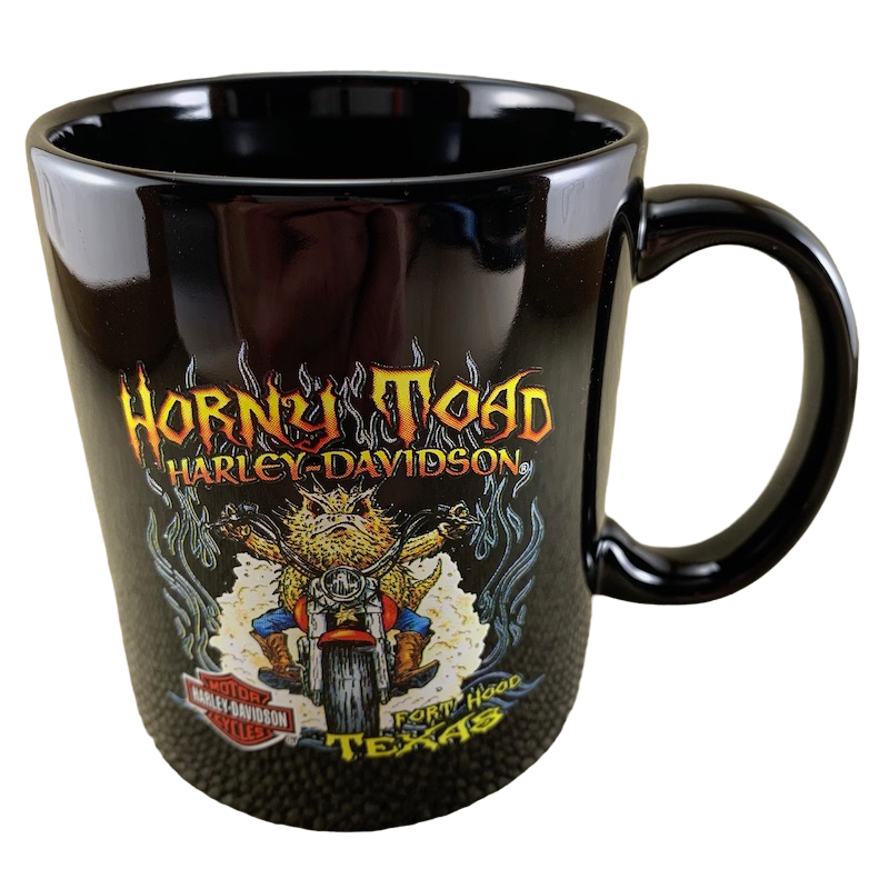 Horny Toad Harley Davidson Motor Cycles Fort Hood Texas Mug