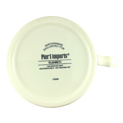 Letter "H" Embossed Elizabeth Monogram Initial Mug Pier 1 Imports