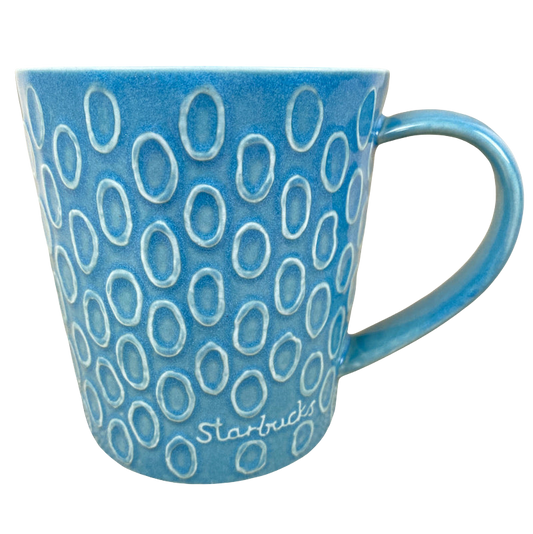 Design House Stockholm Embossed Blue Ovals 14oz Mug 2010 Starbucks