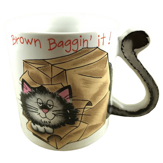Brown Baggin' It! Cat Mug