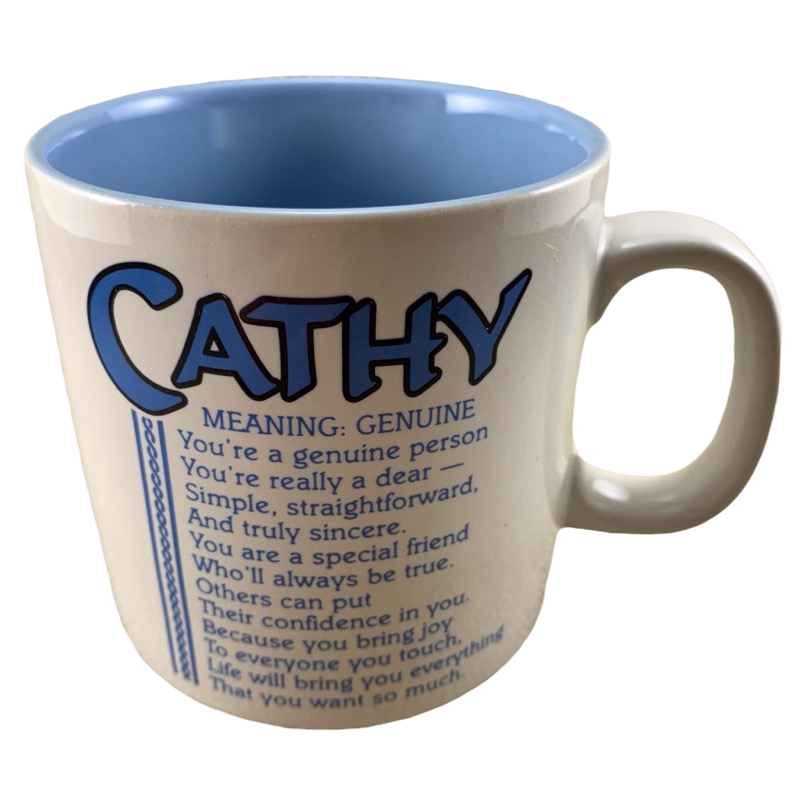 CATHY Poetry Name Blue Interior Mug Papel
