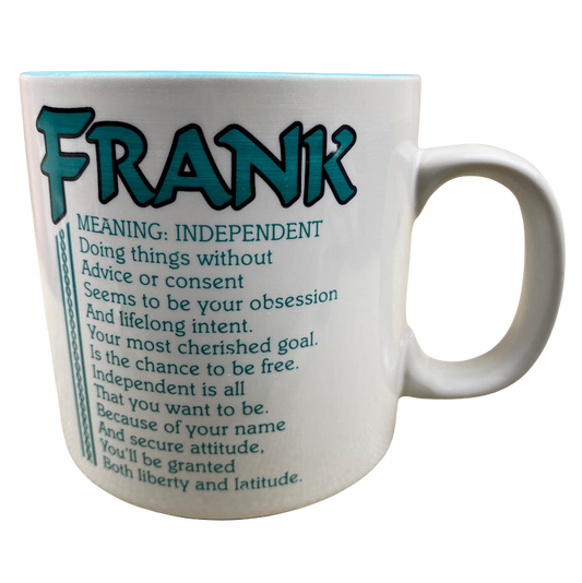 FRANK Poetry Name Blue Interior Mug Papel