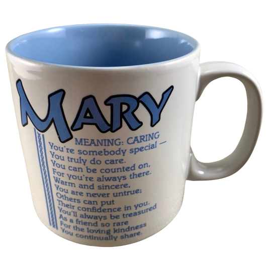 MARY Poetry Name Blue Interior Mug Papel