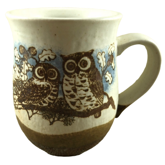 Owls Sitting On A Branch Tankard Mug Otagiri