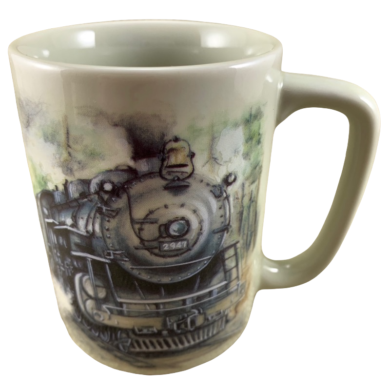 Steam Locomotive & Train Mug Otagiri