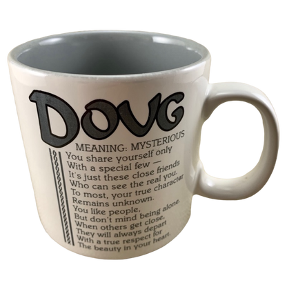 DOUG Poetry Name Gray Interior Mug Papel