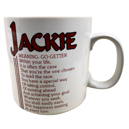 JACKIE Poetry Name Pink Interior Mug Papel