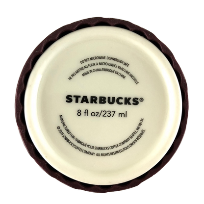 Travel Mug With Maroon Rubber Sleeve & Lid 8oz Starbucks