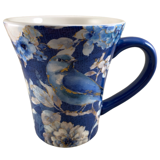 Blue Birds & Flowers Lisa Audit Indigold Mug Certified International