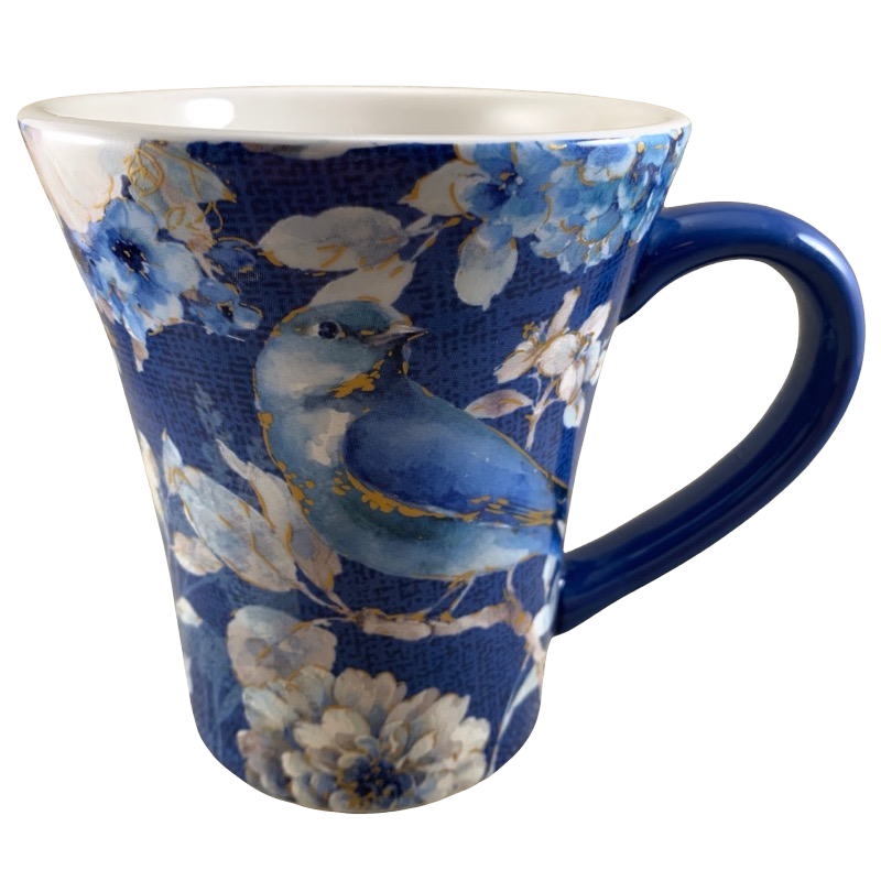 Blue Birds & Flowers Lisa Audit Indigold Mug Certified International