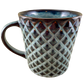 Pineapple Quilted Diamond Design Two Tone Blue And Brown 16oz Mug Starbucks