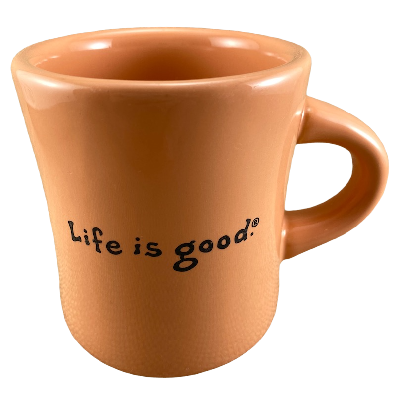 Life Is Good Love Daisy Coral Mug