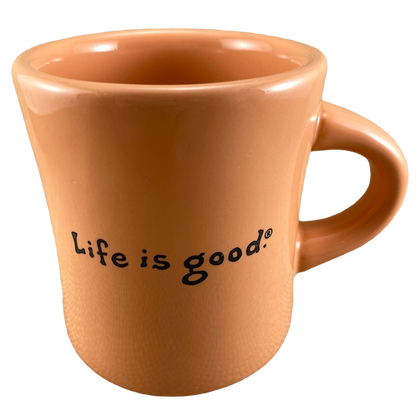 Life Is Good Love Daisy Coral Mug