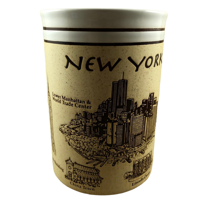 New York Skyline And Landmarks Embossed Large Mug City Merchandise