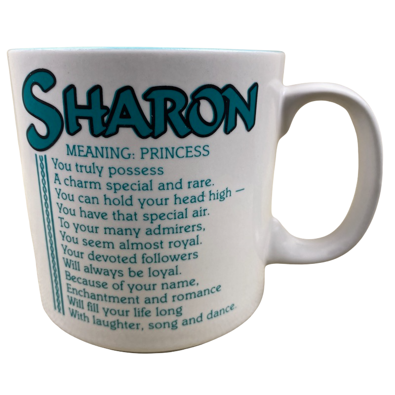 SHARON Poetry Name Blue Interior Mug Papel