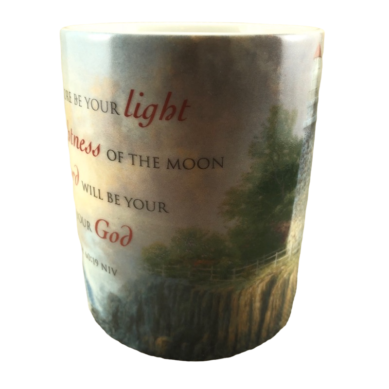The Light Of Peace With Bible Psalm & Verse Thomas Kinkade Mug Amcal