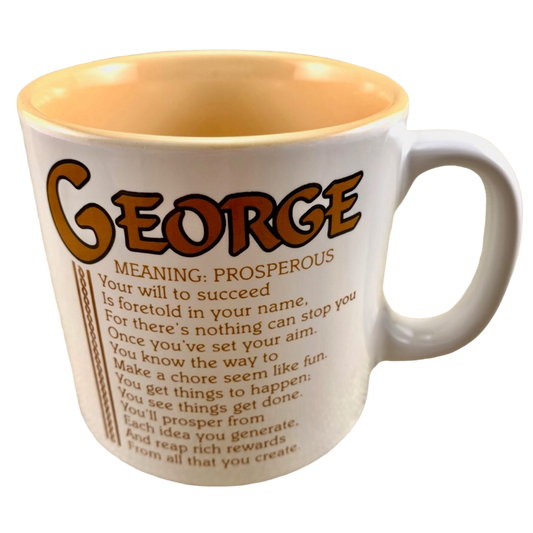 GEORGE Poetry Name Peach Interior Mug Papel