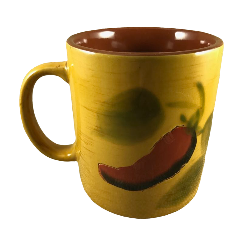 Red Peppers And Leaves Abstract Mug Hausenware