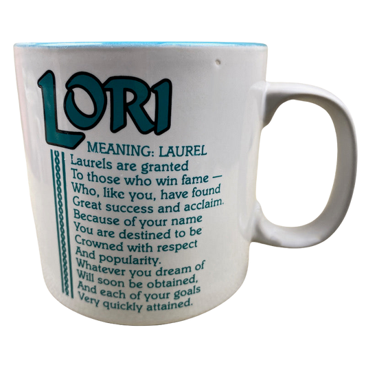 LORI Poetry Name Blue Interior Mug Papel
